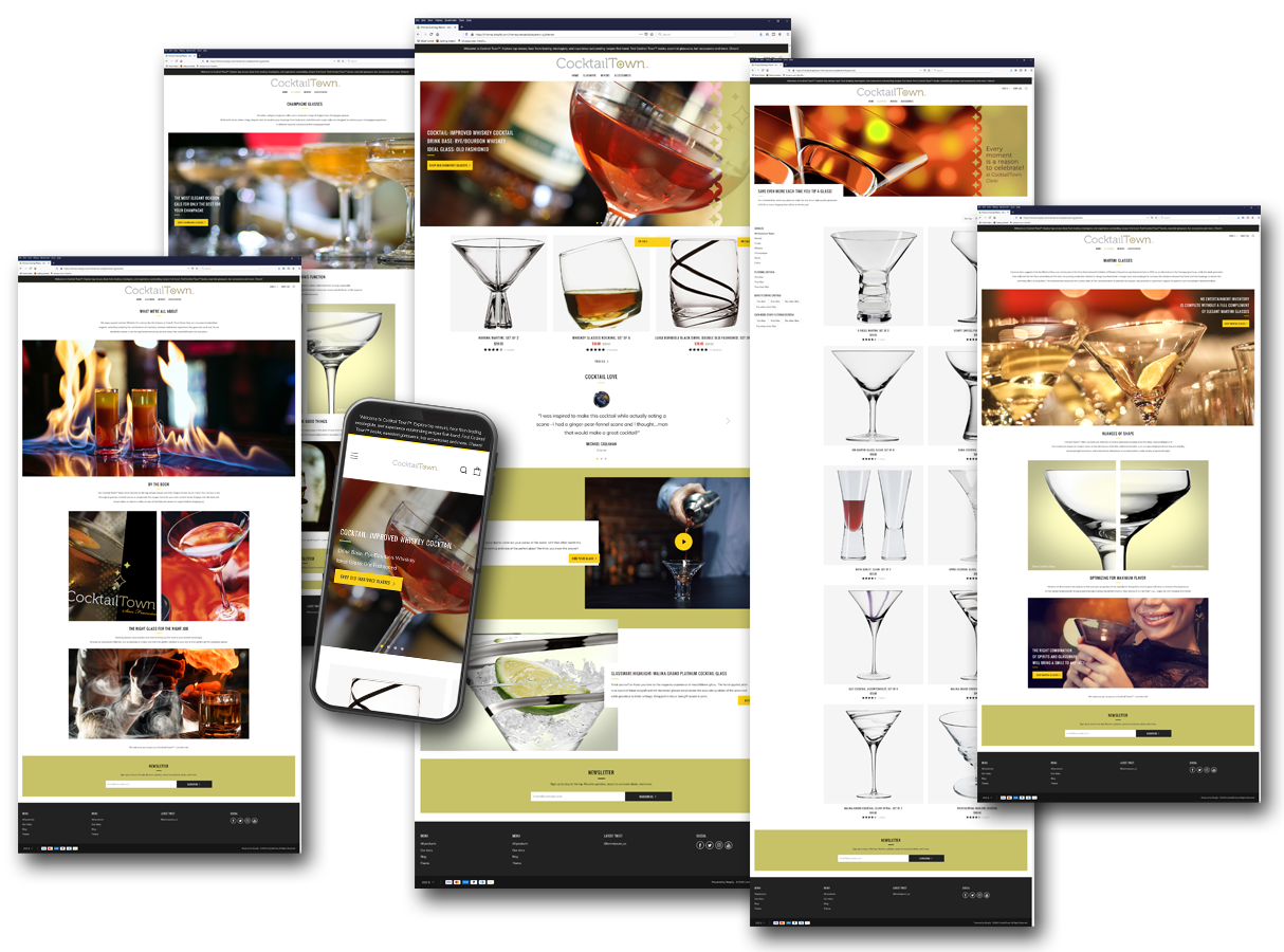 Cocktail Town eCommerce website